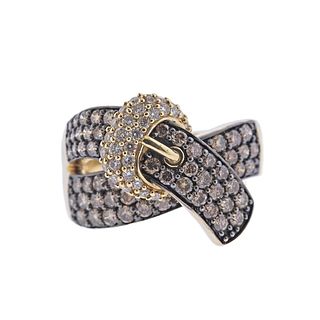 Le Vian LeVian 14k Gold Chocolate Buckle Ring
