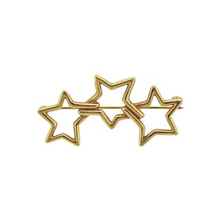 Tiffany & Co 18k Gold Star Brooch Pin