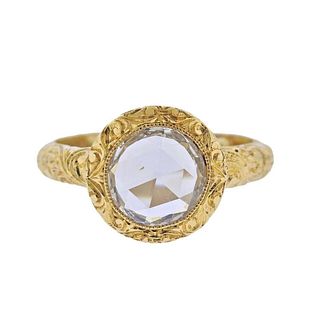 Aylin Aker Rose Cut Diamond Gold Ring