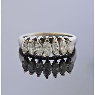 14k Gold Marquise Diamond Ring