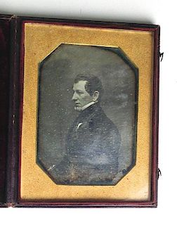 Half plate daguerreotype of Nathaniel Silsbee (1804-1881) Mayor of Salem Mass 1849-50, 1858-59.