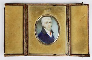 miniature portrait/ remembrance locket signed Cosway (Richard Cosway English 1742-1821)