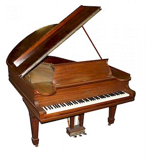 1908 Steinway & Sons grand piano, serial #130062, mahogany case, overall length 72”