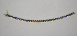Ladies' Blue Montana Sapphire Line Bracelet.