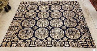 JACQUARD COVERLET DATED 1836 6'11" X 7'8"