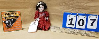 MINI BISQUE JOINTED DOLL 7 1/2"