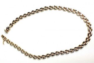 14k y.g. chain link necklace 15"l. 28.7g.