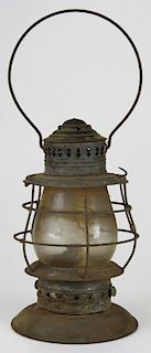 mid 19th c tin lantern signed on base “Crerar, Adams, & Co. Makers, Chicago, Ill Champion Pat Oct 24