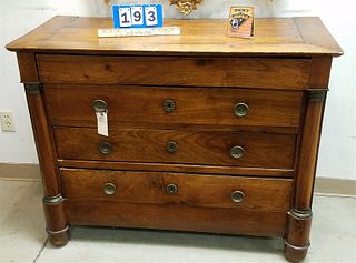 FRENCH C1820 EMPIRE 4 DRAWER CHEST