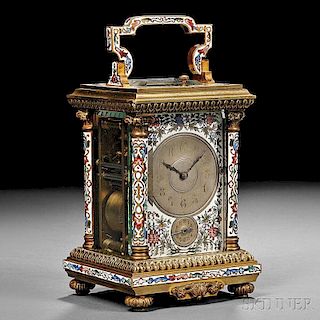 Champleve Hour-repeating Carriage Clock