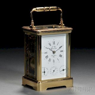 L' Epee Hour Repeat, Day, Date, and Alarm Carriage Clock