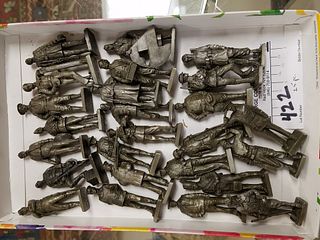 LOT 25 PEWTER MILITARY FIGURES 2 1/2"