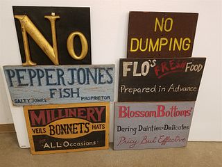 LOT 6 WOODEN SIGNS