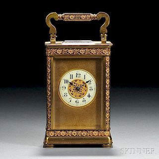 Brass Hour-striking Carriage Clock