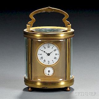 Miniature Oval Carriage Clock with Alarm