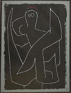 Paul Klee (Swiss 1879-1940) Biomorphic Litho signed in plate 18 x 13"