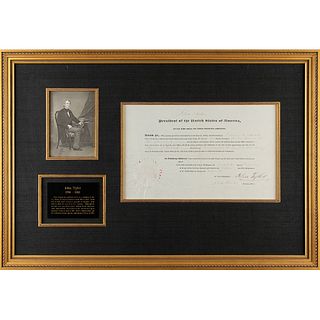 John Tyler Document Signed as President
