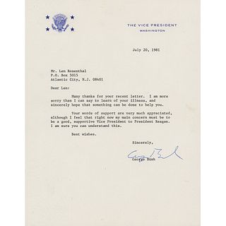 George Bush Typed Letter Signed as Vice President