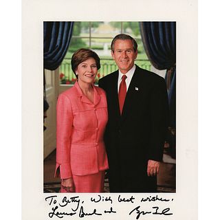 George and Laura Bush Signed Photograph