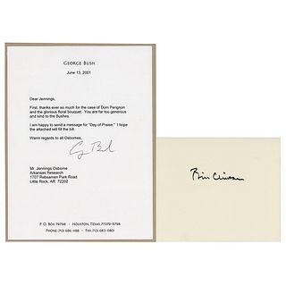George Bush and Bill Clinton (2) Signed Items