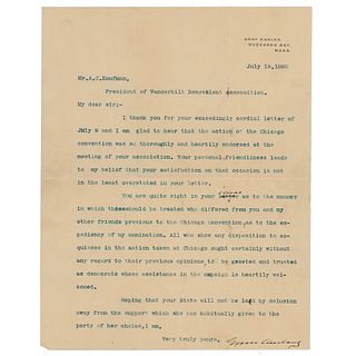 Grover Cleveland Typed Letter Signed