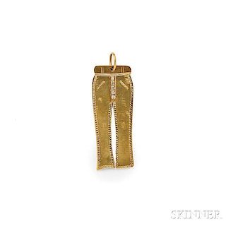 Whimsical 18kt Gold and Diamond Pendant