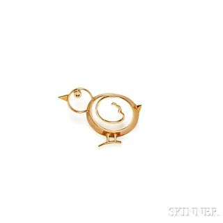 14kt Gold "Doodle" Pin, Tiffany & Co.
