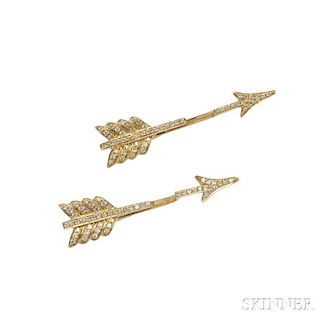 18kt Gold and Diamond Earrings, Anita Ko