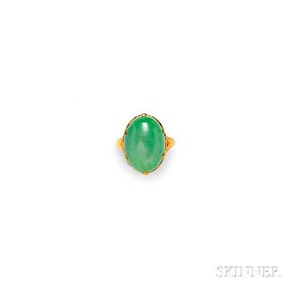 18kt Gold and Jade Ring