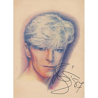 David Bowie Signed Promo Card