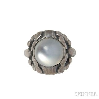 Sterling Silver and Moonstone Ring, Georg Jensen