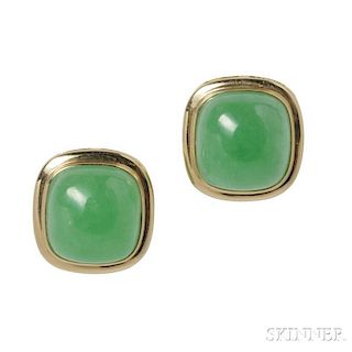 14kt Gold and Jadeite Earrings