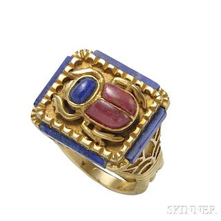 18kt Gold Egyptian Revival Ring, Mayor's