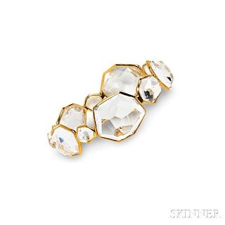 18kt Gold and Quartz Bracelet and Earrings, Ippolita