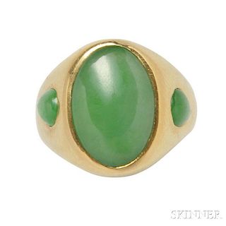 22kt Gold and Jade Ring