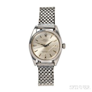 Gentleman's Stainless Steel "Oyster Perpetual Date" Wristwatch, Rolex