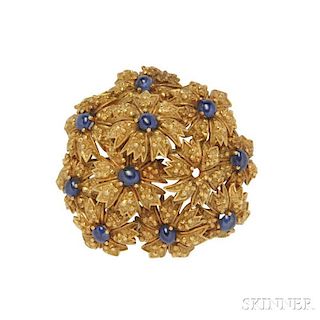 18kt Gold and Sapphire Brooch, Tiffany & Co.