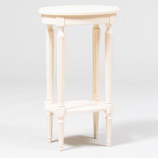 Neoclassical Style Painted Wood Oval Side Table, of Recent Manufacture