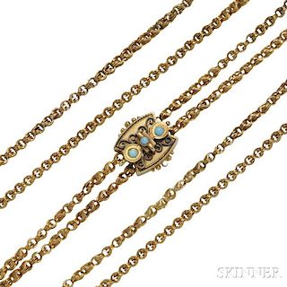 Victorian 14kt Gold Watch Chain