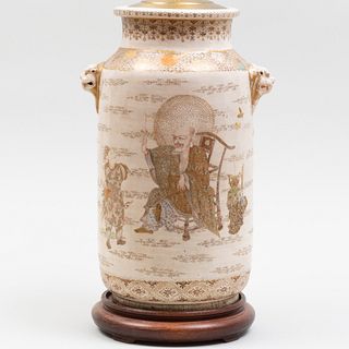 Japanese Satsuma Vase Mounted as a Lamp