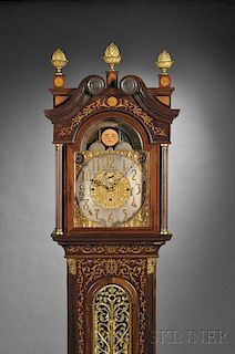 Mahogany and Marquetry Quarter-chiming Tall Clock