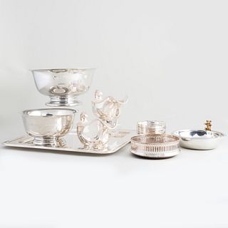 Group of Pewter and Silver Plate Tablewares