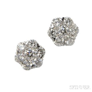 White Gold and Diamond Earstuds