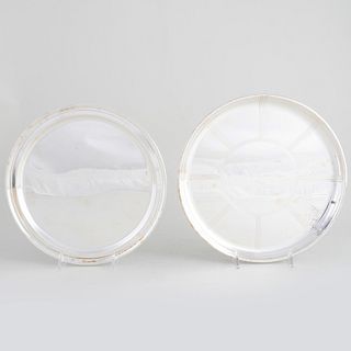 Two Small Tiffany & Co. Silver Trays