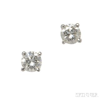 Platinum and Diamond Earstuds, Tiffany & Co.