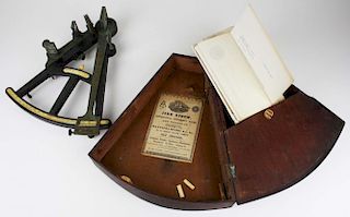 Spencer, Browning, & Rust- London sextant in a John Kehew, 69 Water St, New Bedford, MA labeled case