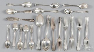 Coin and sterling silver flatware, 46.3 ozt.