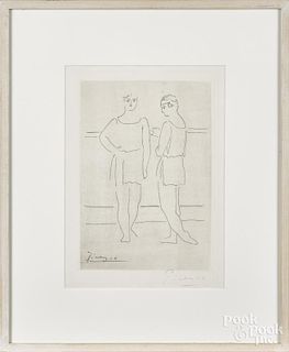 Signed engraving, after Pablo Picasso, 11'' x 7 3/4''.