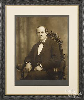 William Jennings Bryan, signed photo print, inscribed To my youngest elector T. H. Birch