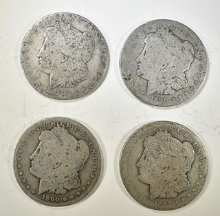 1890, (3) 90-O CIRC MORGAN DOLLARS